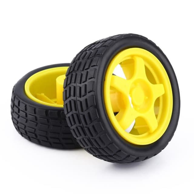 Gear Motor Wheel - Yellow (65mm)